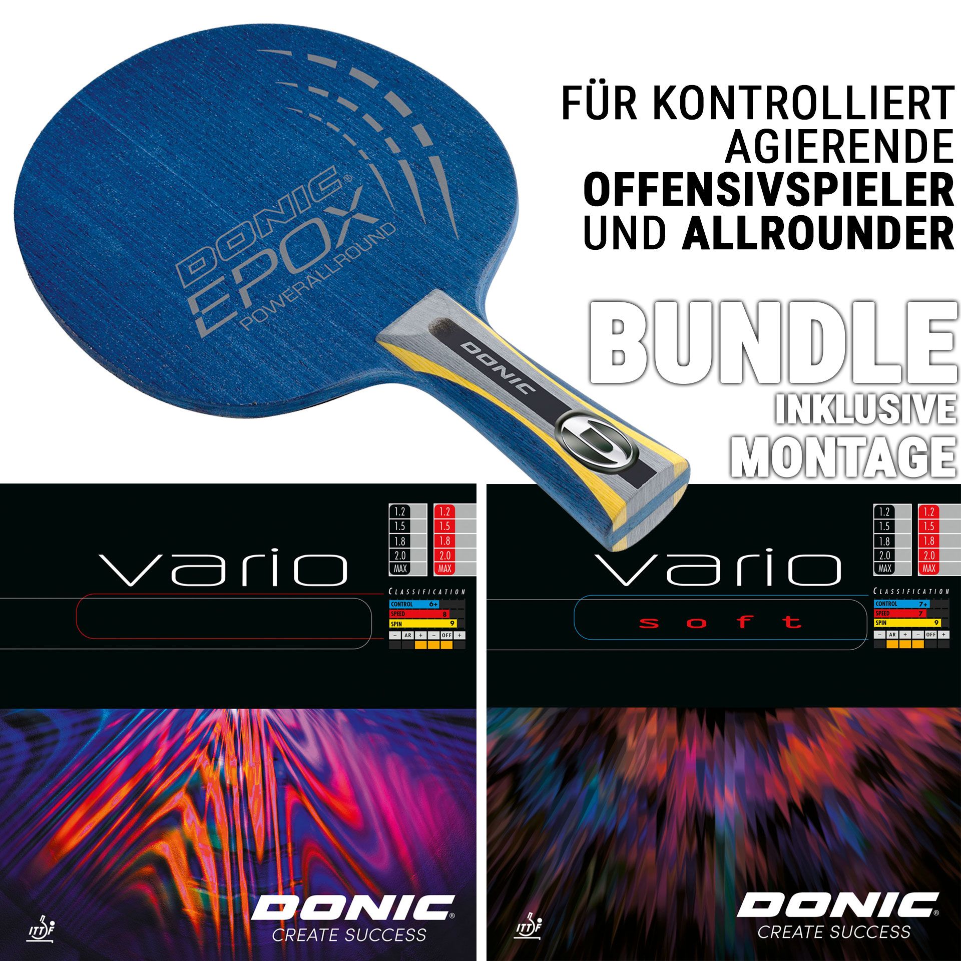 DONIC Komplettschläger EpoxPA + Vario/Vario Soft